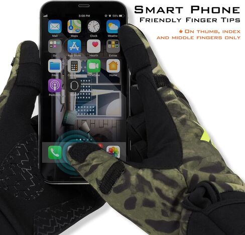 KastKing Mountain Mist Cold Winter Weather Fishing Gloves for Men and Women | Open Finger Slots, Smart Phone Friendly Fingertips, Anti-Slip Palm Material Ideal for Ice Fishing in Kuwait