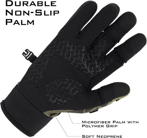 KastKing Mountain Mist Cold Winter Weather Fishing Gloves for Men and Women | Open Finger Slots, Smart Phone Friendly Fingertips, Anti-Slip Palm Material Ideal for Ice Fishing in Kuwait