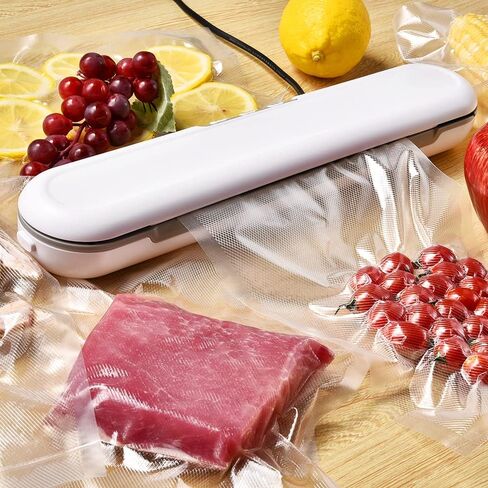 Vacuum Sealer Machine for Food Saver - Food Vacuum Sealer Automatic Air Sealing System for Food Storage Dry and Wet Food Modes Compact Design 15 Inch with 10Pcs Seal Bags Starter Kit (white) in Saudi Arabia