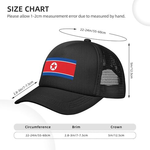 JINKS Flag of North Korea Hat Summer Mesh Baseball Cap for Men Women Trucker Mesh Hat Baseball Hats Adjustable Patriotic Hat Black in Saudi Arabia
