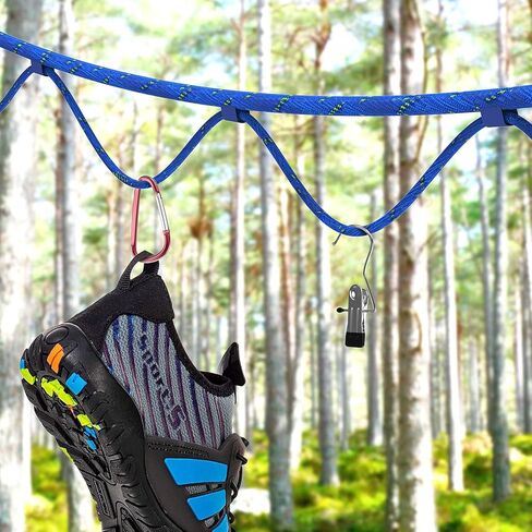 Camping Accessories Campsite Storage Strap, with 2 LED Camping Lights, 16ft Adjustable Tent Camping Lanyard Rope Clothesline, for Outdoor Hammock Hanging Camping Gear and Equipment, Tent Accessories in Kuwait