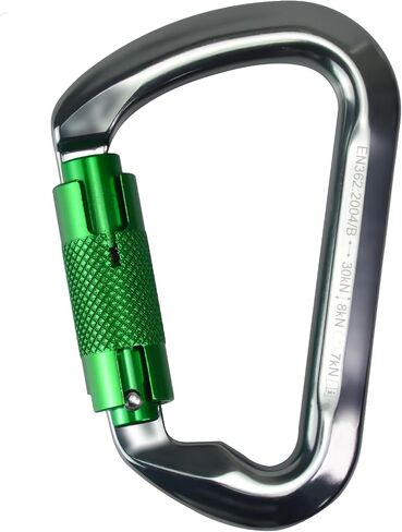 SEPEAK UIAA 30kN Climbing Carabiner Clips, Professional Heavy Duty Twist Locking Carabiners for Climbing,Mountaineering, Rappelling, Camping, Hiking, Swings, Large D Ring Hooks in Kuwait