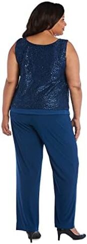 R&M Richards Women's 3 PCE Laced Duster Jacket Shell and Solid Pant in Kuwait