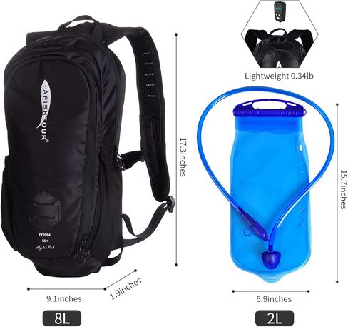 Hydration Pack with 2L Hydration Bladder Lightweight Insulation Water Rucksack Backpack Bladder Bag in Kuwait