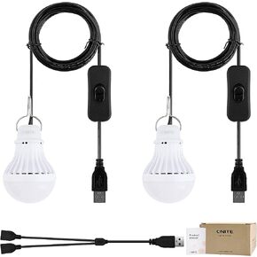 ضوء USB Onite، فانوس تخييم LED USB مع كابل USB مقسم Y، ضوء خيمة بطول 8 أقدام، الرفيق الأمثل لمحطة الطاقة المحمولة لشاحن الطاقة الشمسية، أبيض دافئ in Kuwait
