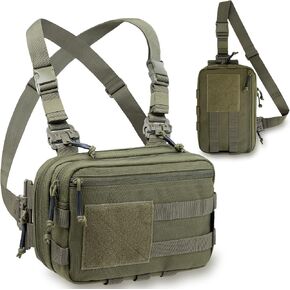 Tactical Chest Rig Bag Concealed Carry CCW Pack Molle Pouch IFAK EMT Medical Organizer for Outdoor Hunting Shooting Hiking with Quick Release Harness in Kuwait