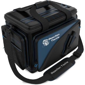 Reaction Tackle Saltwater Fishing Tackle Bags, Water Resistant 1000D PVC Tackle Box Bag with Removable Dividers, Fits 3600 and 3700 Trays, Large in Saudi Arabia