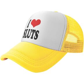 I Love Sluts Trucker hat Women Mesh Baseball Cap Sun Hat Fishing hat Men Hat Dad Hat Black in Saudi Arabia