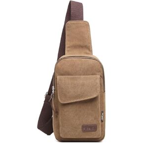 Wxnow Canvas Sling Bag Crossbody Backpack for Women & Men Chest Bag