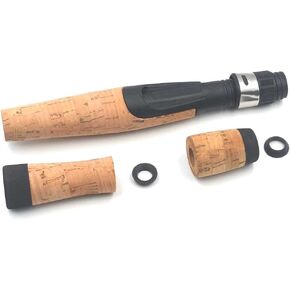 MNFT 1Set Cork Split Grip Rod Handle Kit Baitcast Fishing Rod Building and Repair Tackle with Plastic Reel Seat Rear Grip in Saudi Arabia