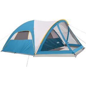 UNP Camping Tent with Screen Room, Portable 6 Person Camping Tent with Screen Porch, Family Dome Tent for Camping Outdoor - 14'x11'x72''(H) in Saudi Arabia