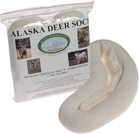 Alaska Game Bags Game Deer Sock Rolled Carcass Bag, 72-Inch, White (ADS1272) in Saudi Arabia