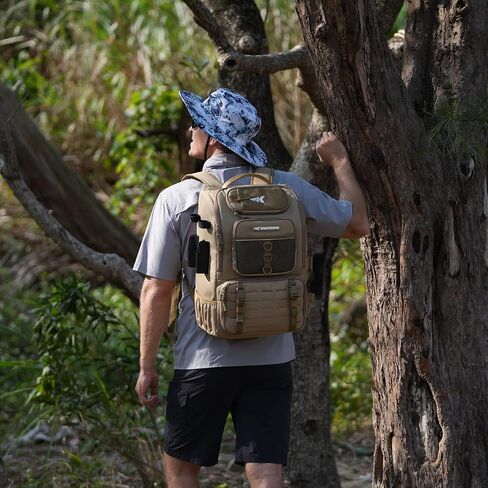 KastKing KarryAll Fishing Backpack with Rod Holder 4 Tackle Boxes, 40/26L in Kuwait
