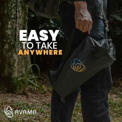 AVAMA - مقعد للتخييم، مقعد صغير قابل للطي بارتفاع 10 بوصات للتخييم مع حقيبة حمل للتخييم - صيد الأسماك - المشي لمسافات طويلة - البستنة - السفر - المشي لمسافات طويلة - الشاطئ - الحديقة - الشواء in Kuwait