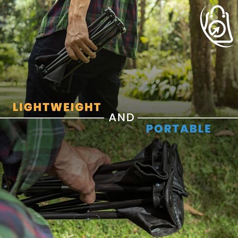 AVAMA - مقعد للتخييم، مقعد صغير قابل للطي بارتفاع 10 بوصات للتخييم مع حقيبة حمل للتخييم - صيد الأسماك - المشي لمسافات طويلة - البستنة - السفر - المشي لمسافات طويلة - الشاطئ - الحديقة - الشواء in Kuwait