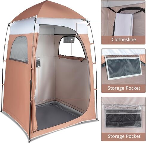 خيمة دش للتخييم من فاسيتلان، خيمة للخصوصية، خيام دش خارجية محمولة للتخييم، وتغيير غرفة تبديل الملابس، ومأوى للخصوصية للاستحمام in Kuwait
