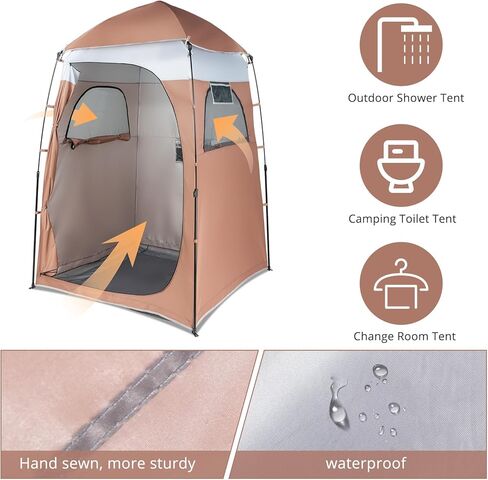 خيمة دش للتخييم من فاسيتلان، خيمة للخصوصية، خيام دش خارجية محمولة للتخييم، وتغيير غرفة تبديل الملابس، ومأوى للخصوصية للاستحمام in Kuwait
