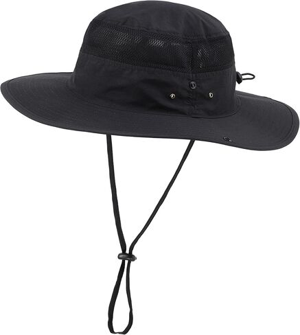Connectyle UPF 50+ Wide Brim Sun Hat for Men Breathable Cowboy Boonie Hats Outdoor Bucket Hat for Fishing Hiking Safari in Kuwait