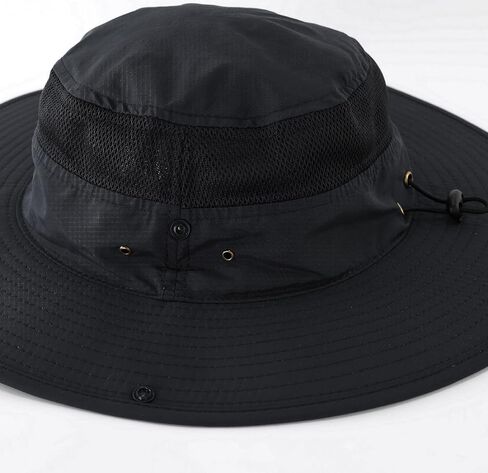 Connectyle UPF 50+ Wide Brim Sun Hat for Men Breathable Cowboy Boonie Hats Outdoor Bucket Hat for Fishing Hiking Safari in Kuwait