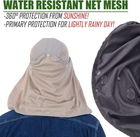 USHAKE Sun Cap Fishing Hat Baseball Cap with Face Neck Cover Flap in Kuwait