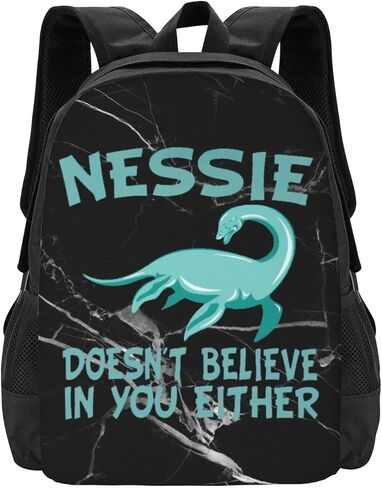 حقيبة ظهر LUJON-Loch-Ness-Monster-Backpack، حقيبة ظهر كلاسيكية خفيفة الوزن حقيبة نهارية كاجوال للنساء والرجال in Saudi Arabia