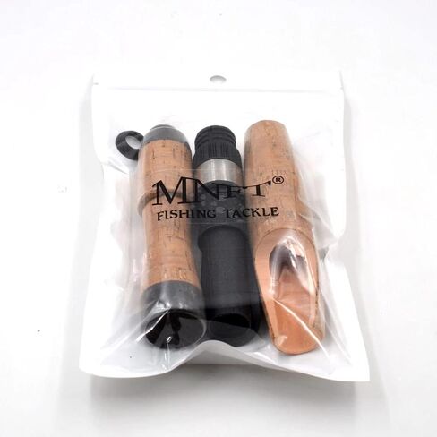 MNFT 1Set Cork Split Grip Rod Handle Kit Baitcast Fishing Rod Building and Repair Tackle with Plastic Reel Seat Rear Grip in Saudi Arabia