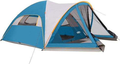 UNP Camping Tent with Screen Room, Portable 6 Person Camping Tent with Screen Porch, Family Dome Tent for Camping Outdoor - 14'x11'x72''(H) in Saudi Arabia