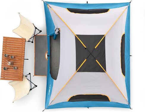 UNP Camping Tent with Screen Room, Portable 6 Person Camping Tent with Screen Porch, Family Dome Tent for Camping Outdoor - 14'x11'x72''(H) in Saudi Arabia