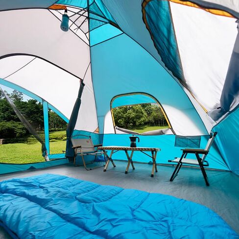 UNP Camping Tent with Screen Room, Portable 6 Person Camping Tent with Screen Porch, Family Dome Tent for Camping Outdoor - 14'x11'x72''(H) in Saudi Arabia