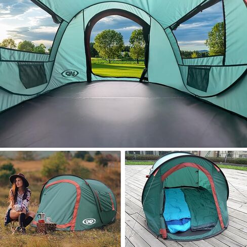 Pop-up Tent,2 Person Camping Tent,Instant Portable Beach Tent,Easy Pop Up Shade Tents 2 Doors for Camping Hiking & Traveling with Carrying Bag in Saudi Arabia