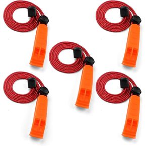 صفارات الطوارئ مع الحبل، صافرة السلامة مع الحبل، مناسبة لسترة نجاة الكاياك، القوارب، قارب الصيد، التخييم، المشي لمسافات طويلة، الصيد، الإنقاذ، إشارة إنقاذ الأطفال (2، 5 عبوات) in Kuwait