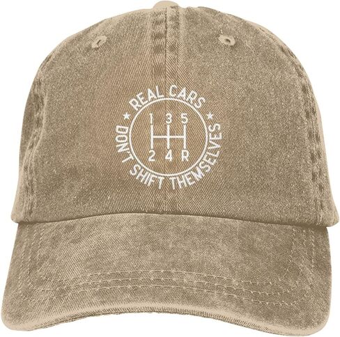 Funny Hat Real Cars Dont Shift Themselves Hat for Men Dad Hat Graphic Cap in Kuwait