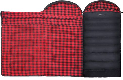 HiZYNICE Cold Weather Sleeping Bag 100% Cotton Flannel XXL for Adults Big and Tall,Free Compression Sack in Kuwait