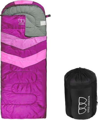 Gold Armour Sleeping Bags for Adults Cold Weather & Warm - Backpacking Camping Sleeping Bag for Kids 10-12, Girls, Boys - Lightweight Compact Camping Essentials Gear Accessories, Left Zipper in Saudi Arabia
