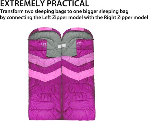 Gold Armour Sleeping Bags for Adults Cold Weather & Warm - Backpacking Camping Sleeping Bag for Kids 10-12, Girls, Boys - Lightweight Compact Camping Essentials Gear Accessories, Left Zipper in Saudi Arabia