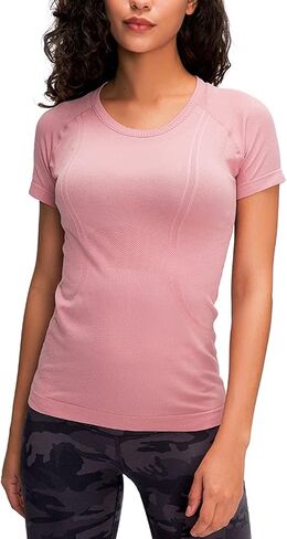 LUYAA Women's Workout Tops Long Sleeve Shirts Yoga Sports Breathable Gym Athletic Top Slim Fit in Saudi Arabia