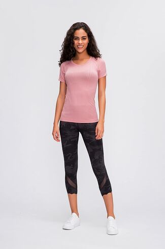 LUYAA Women's Workout Tops Long Sleeve Shirts Yoga Sports Breathable Gym Athletic Top Slim Fit in Saudi Arabia