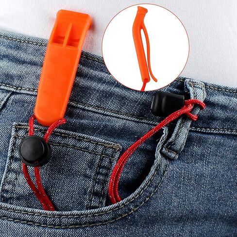 صفارات الطوارئ مع الحبل، صافرة السلامة مع الحبل، مناسبة لسترة نجاة الكاياك، القوارب، قارب الصيد، التخييم، المشي لمسافات طويلة، الصيد، الإنقاذ، إشارة إنقاذ الأطفال (2، 5 عبوات) in Kuwait