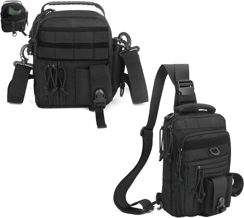 Conceal Carry Dual Holters Sling Bag + Single Shoulder Bag Crossbody Backpack Pistol Bags Messenger Pack in Kuwait