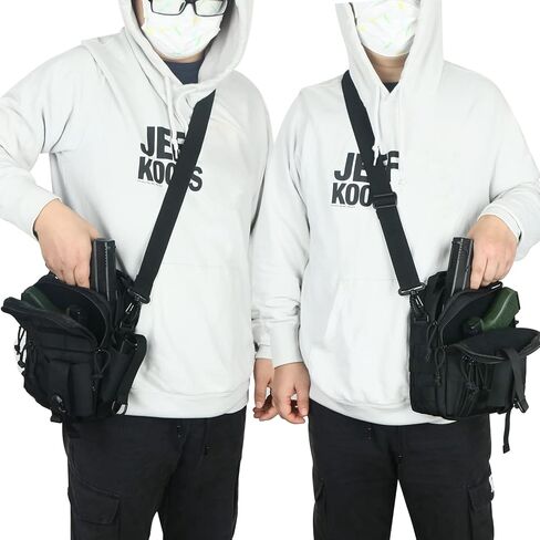 Conceal Carry Dual Holters Sling Bag + Single Shoulder Bag Crossbody Backpack Pistol Bags Messenger Pack in Kuwait