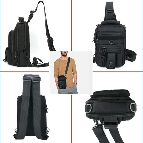 Conceal Carry Dual Holters Sling Bag + Single Shoulder Bag Crossbody Backpack Pistol Bags Messenger Pack in Kuwait