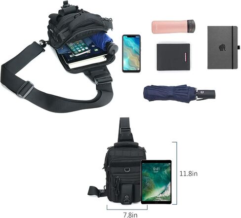 Conceal Carry Dual Holters Sling Bag + Single Shoulder Bag Crossbody Backpack Pistol Bags Messenger Pack in Kuwait