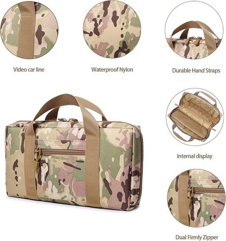 DMAIP حافظة مسدس ناعمة تكتيكية حافظة إطلاق ناري حافظة حامل مسدس مبطنة مع فتحات تخزين للمجلات حامل الحقيبة للصيد في الهواء الطلق وحقيبة نطاق الرماية in Kuwait