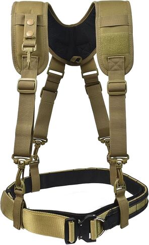 JFFCESTORE Tactical Suspenders Harness Padded Quick Release MOLLE Duty Belt Inner & Outer Tactical Heavy Duty Belt in Saudi Arabia