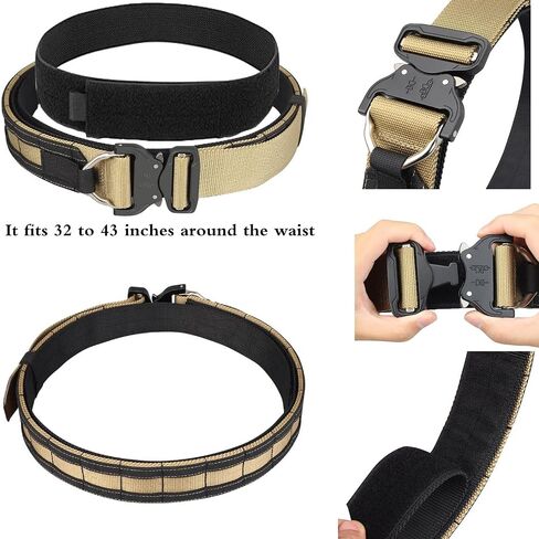 JFFCESTORE Tactical Suspenders Harness Padded Quick Release MOLLE Duty Belt Inner & Outer Tactical Heavy Duty Belt in Saudi Arabia