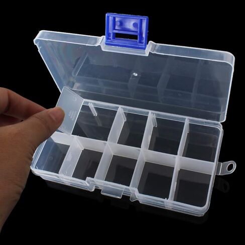 OriGlam 13x6.5CM Small Fishing Tackle Box Organizer, Small Fish Tackle Storage Plastic Box Kit with Adjustable Dividers, Tackle Organizer Boxes for Fishing Lures in Saudi Arabia