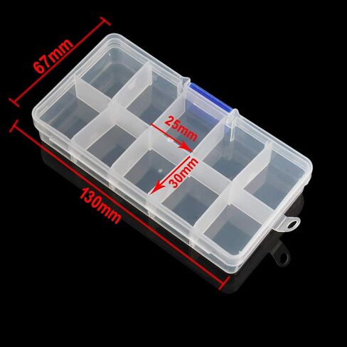 OriGlam 13x6.5CM Small Fishing Tackle Box Organizer, Small Fish Tackle Storage Plastic Box Kit with Adjustable Dividers, Tackle Organizer Boxes for Fishing Lures in Saudi Arabia