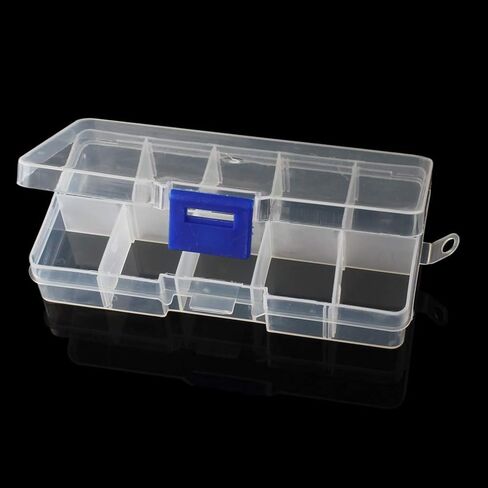 OriGlam 13x6.5CM Small Fishing Tackle Box Organizer, Small Fish Tackle Storage Plastic Box Kit with Adjustable Dividers, Tackle Organizer Boxes for Fishing Lures in Saudi Arabia