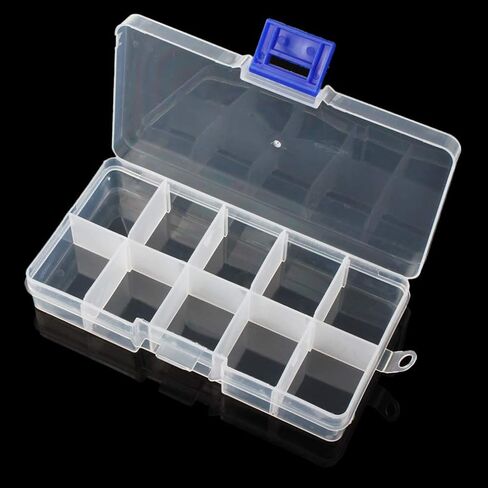 OriGlam 13x6.5CM Small Fishing Tackle Box Organizer, Small Fish Tackle Storage Plastic Box Kit with Adjustable Dividers, Tackle Organizer Boxes for Fishing Lures in Saudi Arabia