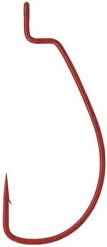 Gamakatsu Worm Hook, Offset Shank, EWG Size 2/0, Red, Per 25 in Saudi Arabia